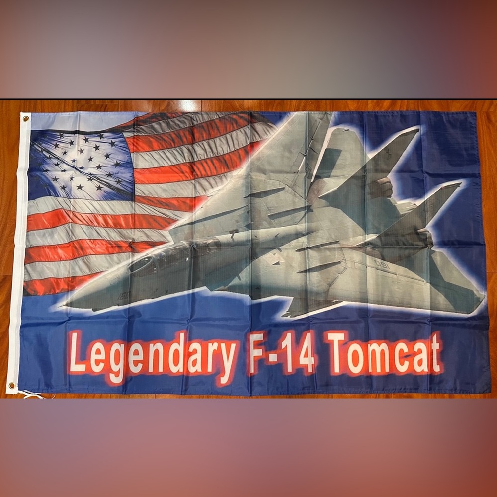 F-14  Legendary Tomcat Flag Banner 3ft X 5ft Navy Top Gun